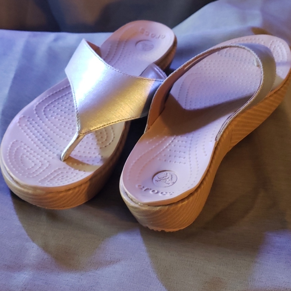 Woman's crocs Monterey silver Flip